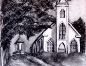 St. Theresa"s Church, Bodega CA (pencil)